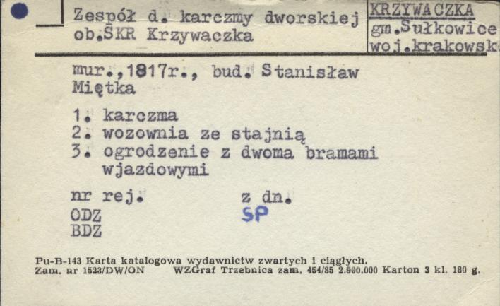 zespół d. karczmy dworskiej, ob. SKR Krzywaczka, skan 1