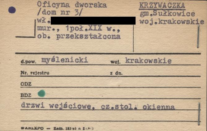 oficyna dworska, ob. dom, skan 1