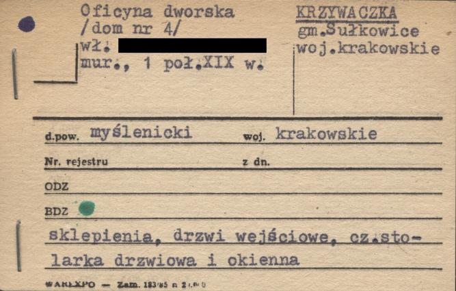 oficyna dworska, ob. dom, skan 1