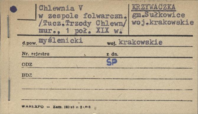 chlewnia V w zespole folwarcznym, skan 1
