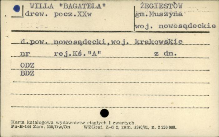 willa Bagatela, skan 1