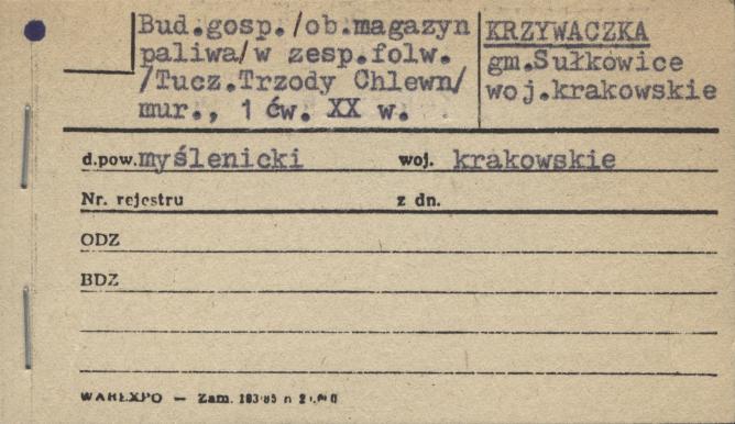 budynek gospodarczy, ob. magazyn paliwa w zespol folwarcznym, skan 1