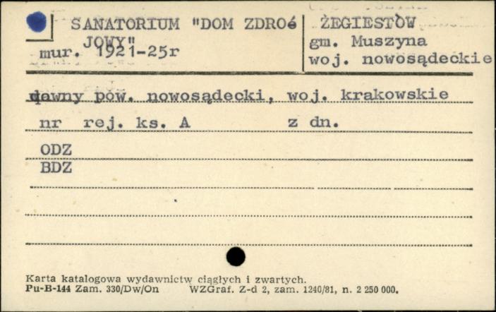 sanatorium Dom Zdrojowy, skan 1