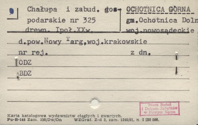 chałupa i zabudowania gospodarcze, skan 1