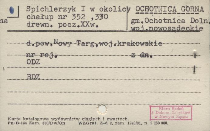 spichlerzyk I, skan 1