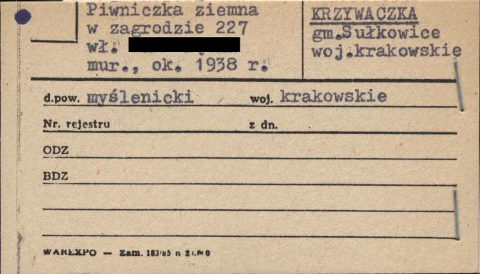 piwniczka ziemna w zagrodzie, skan 1