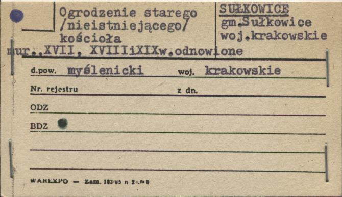 ogrodzenie starego (nieistniejącego) kościoła, skan 1