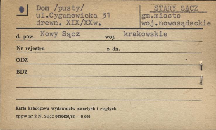 dom (pusty), skan 1