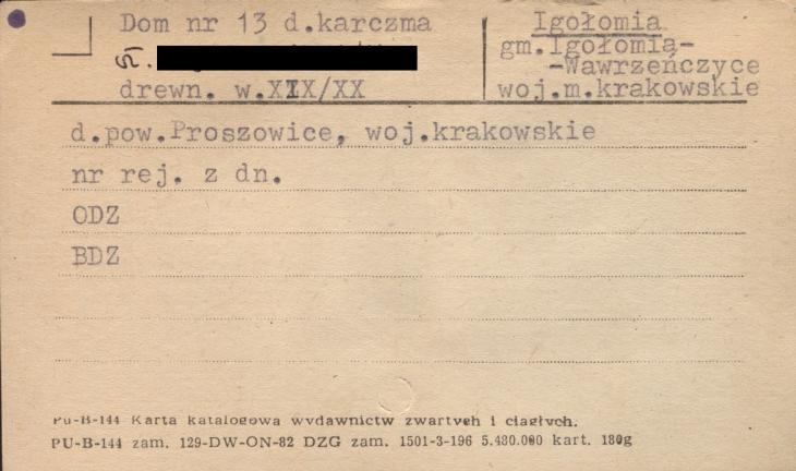 karczma, ob. budynek mieszkalny, skan 1