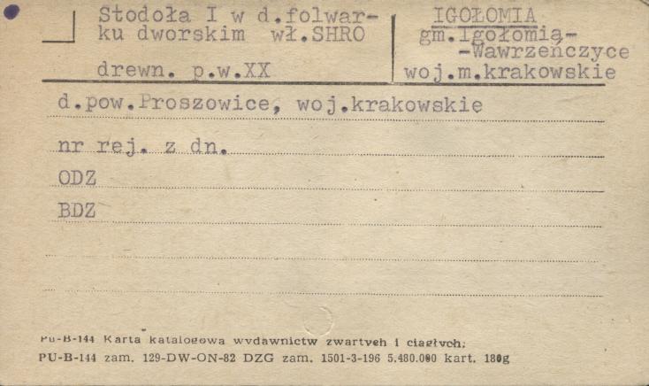 stodoła I w folwarku dworskim, skan 1