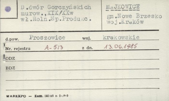 dwór Gorczyńskich, skan 1