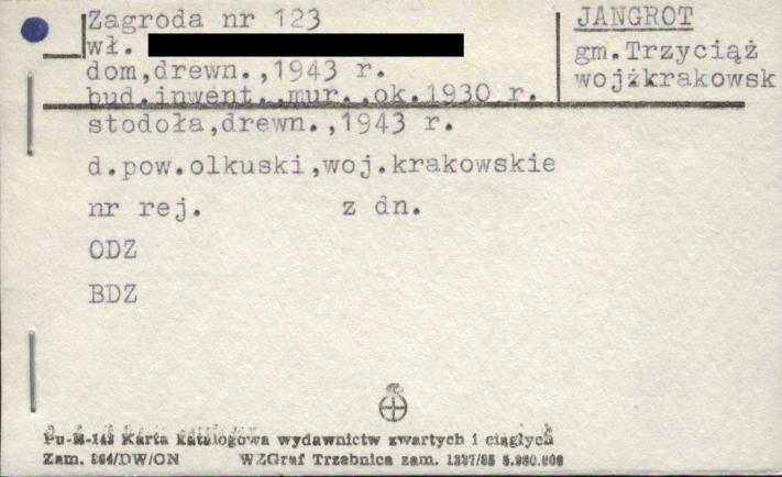 zagroda - dom z budynkiem inwentarskim i stodoła, skan 1