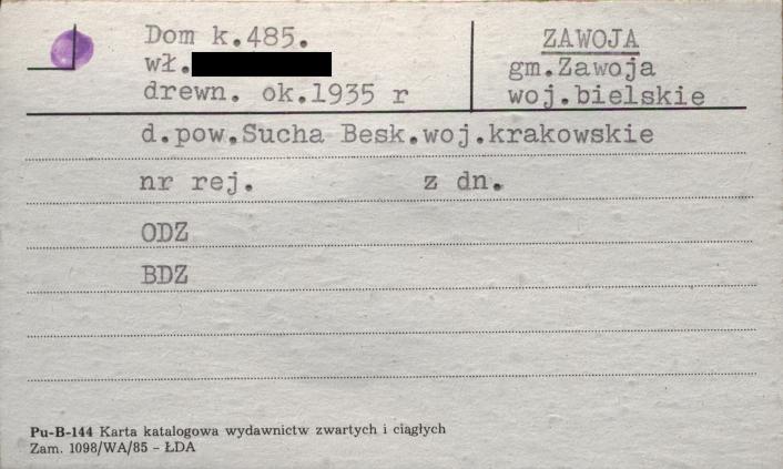 dom k. 485, skan 1