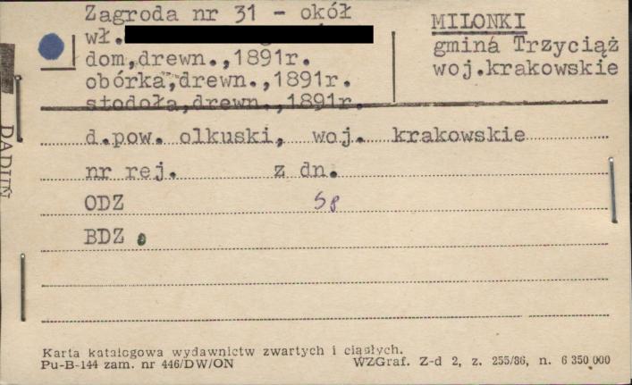 zagroda - dom, obórka, stodoła, skan 1