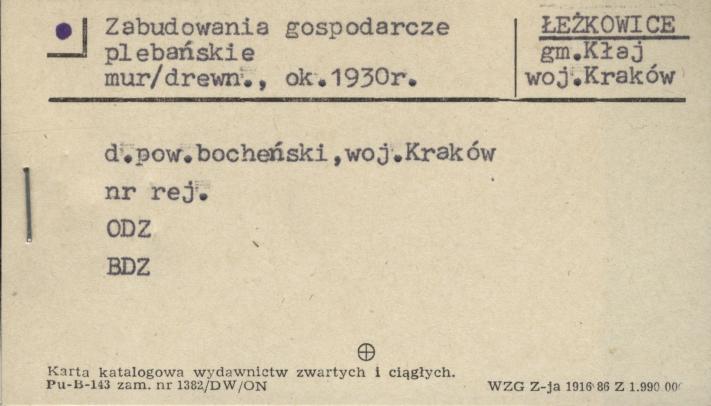 zabudowania gospodarce plebańskie, skan 1