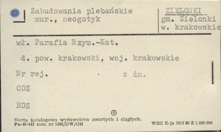 zabudowania plebańskie, skan 1