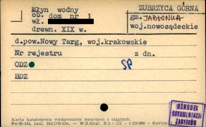 młyn wodny, ob. dom, skan 1