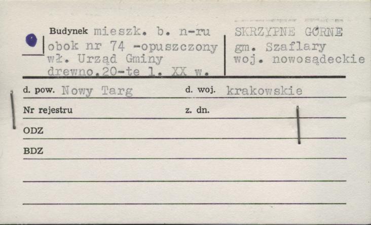 budynek mieszk. b. nr-u obok nr 74 opuszczony, skan 1