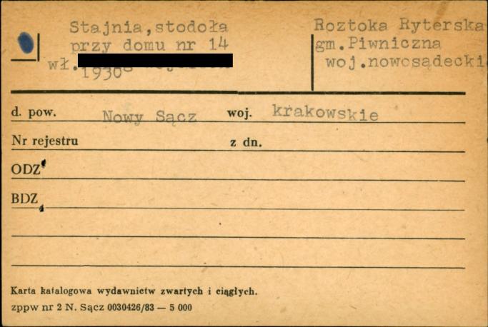 stajnia, stodoła przy domu, skan 1