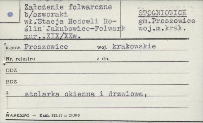 założenie folwarczne b/czworaki, skan 1