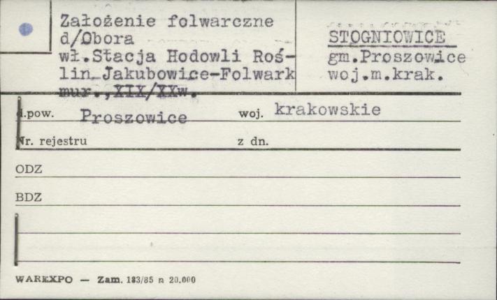 założenie folwarczne d/obora, skan 1