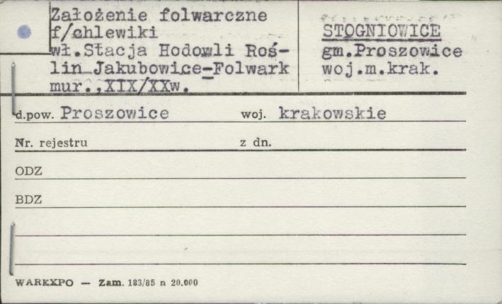 założenie folwarczne f/chlewiki, skan 1