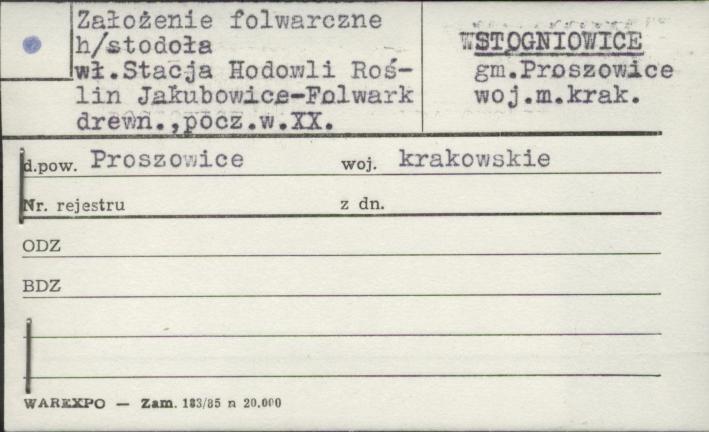 założenie folwarczne h/stodoła, skan 1