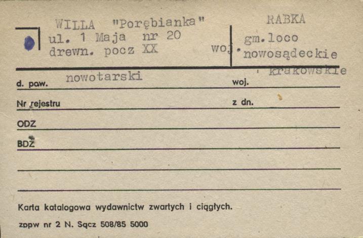willa Porębianka, skan 1