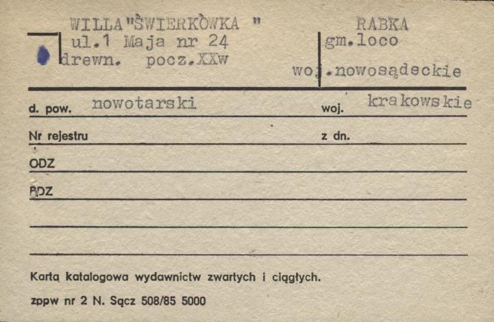 willa Świerkówka, skan 1