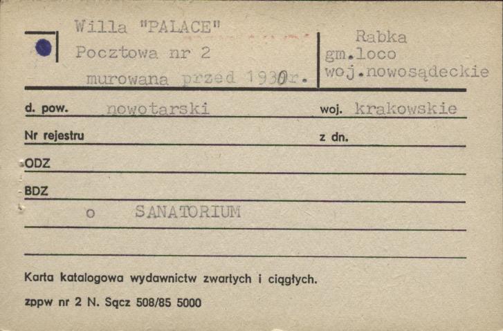 willa Palace, skan 1