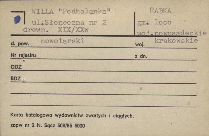 willa Podhalanka, skan 2
