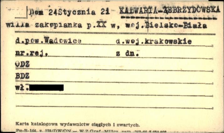 dom, willa zakopianka, skan 1