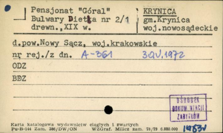 pensjonat Góral, skan 1