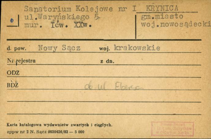 Sanatorium Kolejowe nr I, skan 1