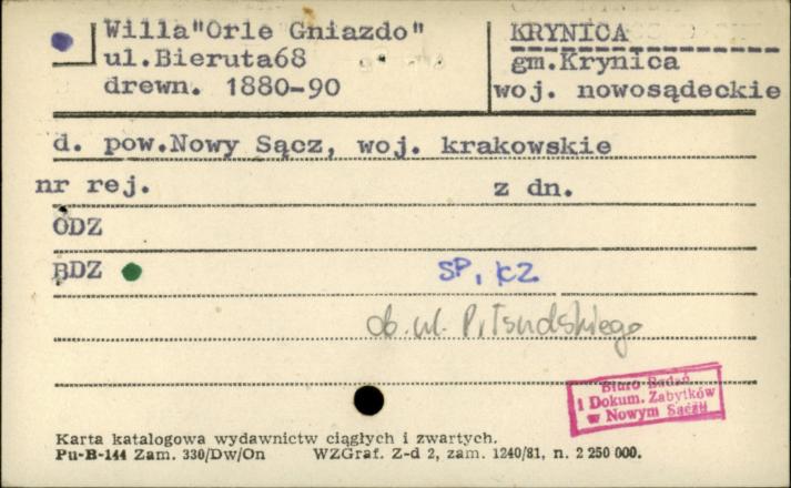 willa Orle Gniazdo, skan 1