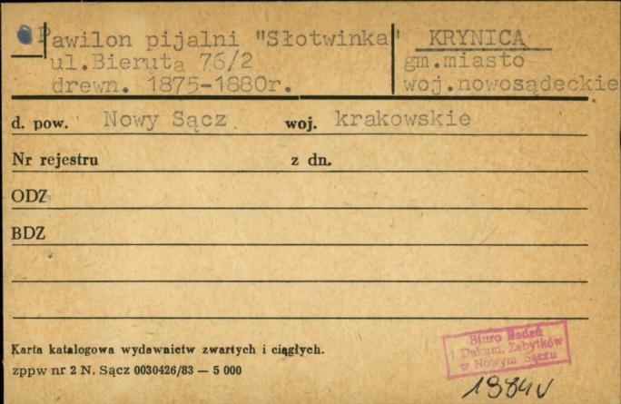 pawilon pijalni Słotwinka, skan 1