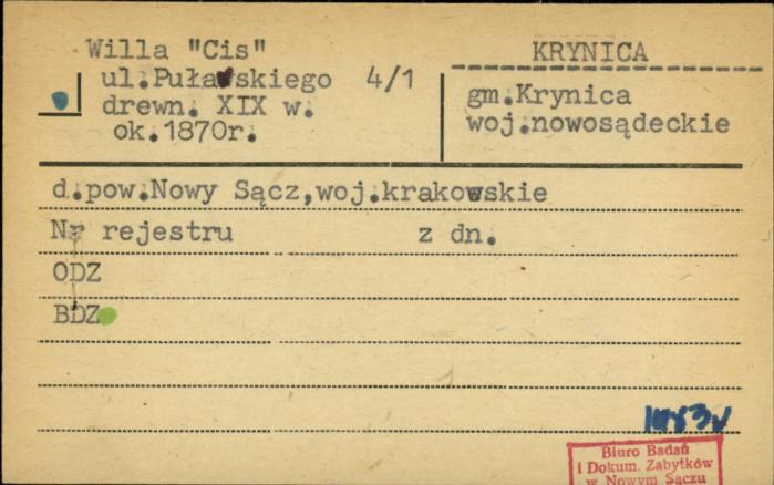 willa Cis, skan 1