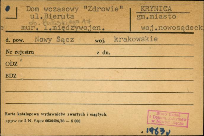 dom wczasowy Zdrowie, skan 1