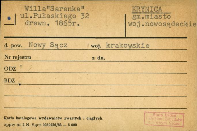 willa Sarenka, skan 1