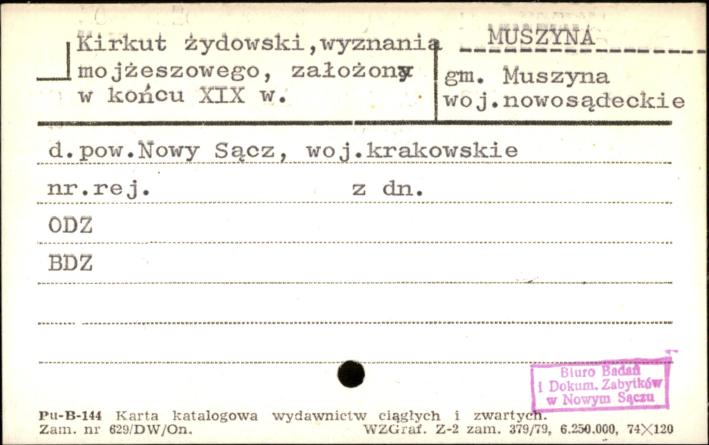 kirkut żydowski, wyznania mojżeszowego, skan 1