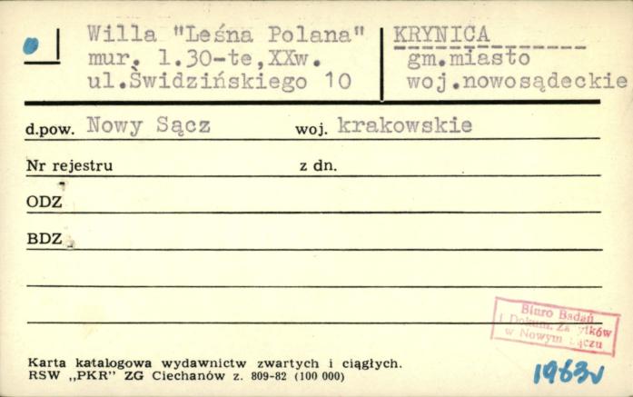 willa Leśna Polana, skan 1