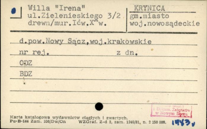 willa Irena, skan 1