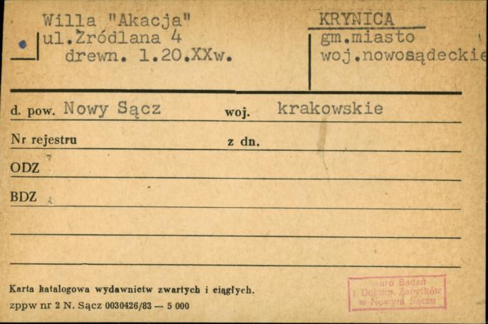 willa Akacja, skan 1