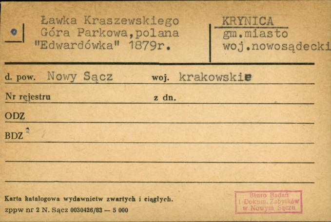 Ławka Kraszewskiego, skan 1