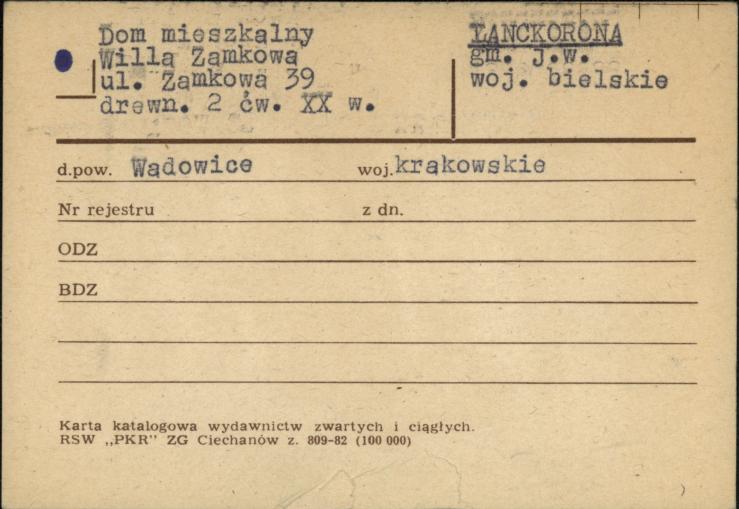 dom mieszkalny, willa zamkowa, skan 1