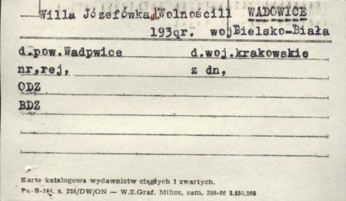 willa Józefówka, skan 1