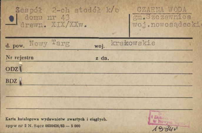 zespół 2-ch stodół koło domu, skan 1