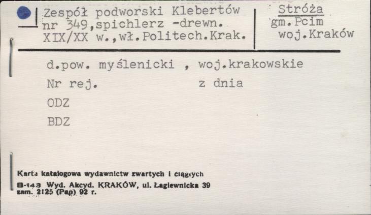 spichlerz - zespół podworski Klebertów, skan 1