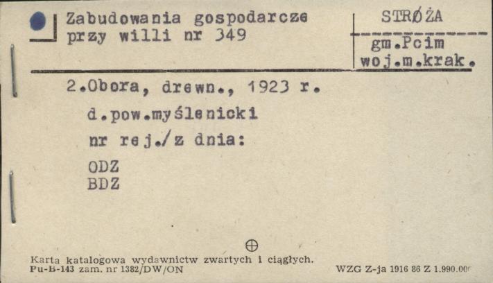 obora - zabudowania gospodarcze, skan 1