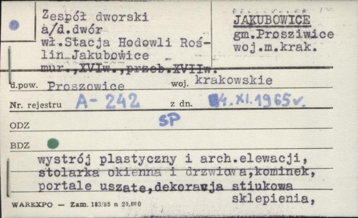 zespół dworski - dwór, skan 1